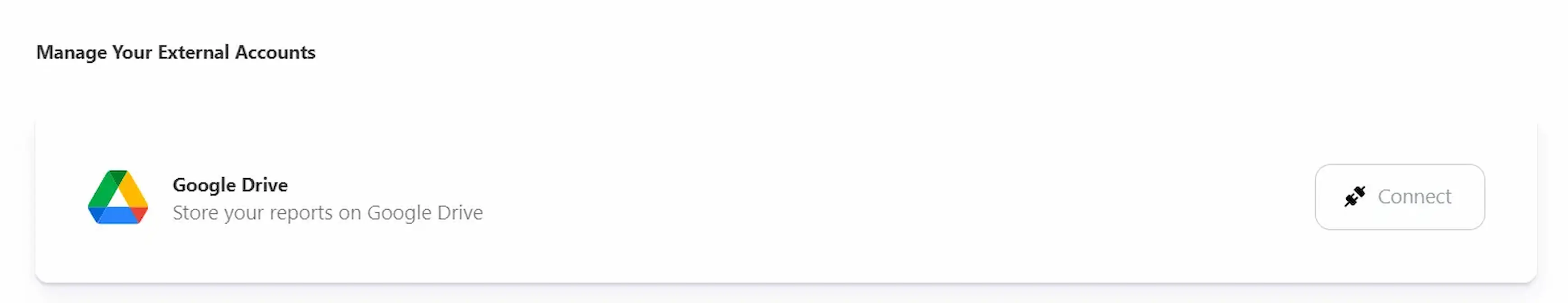 Integration with Google Drive to store closed reports